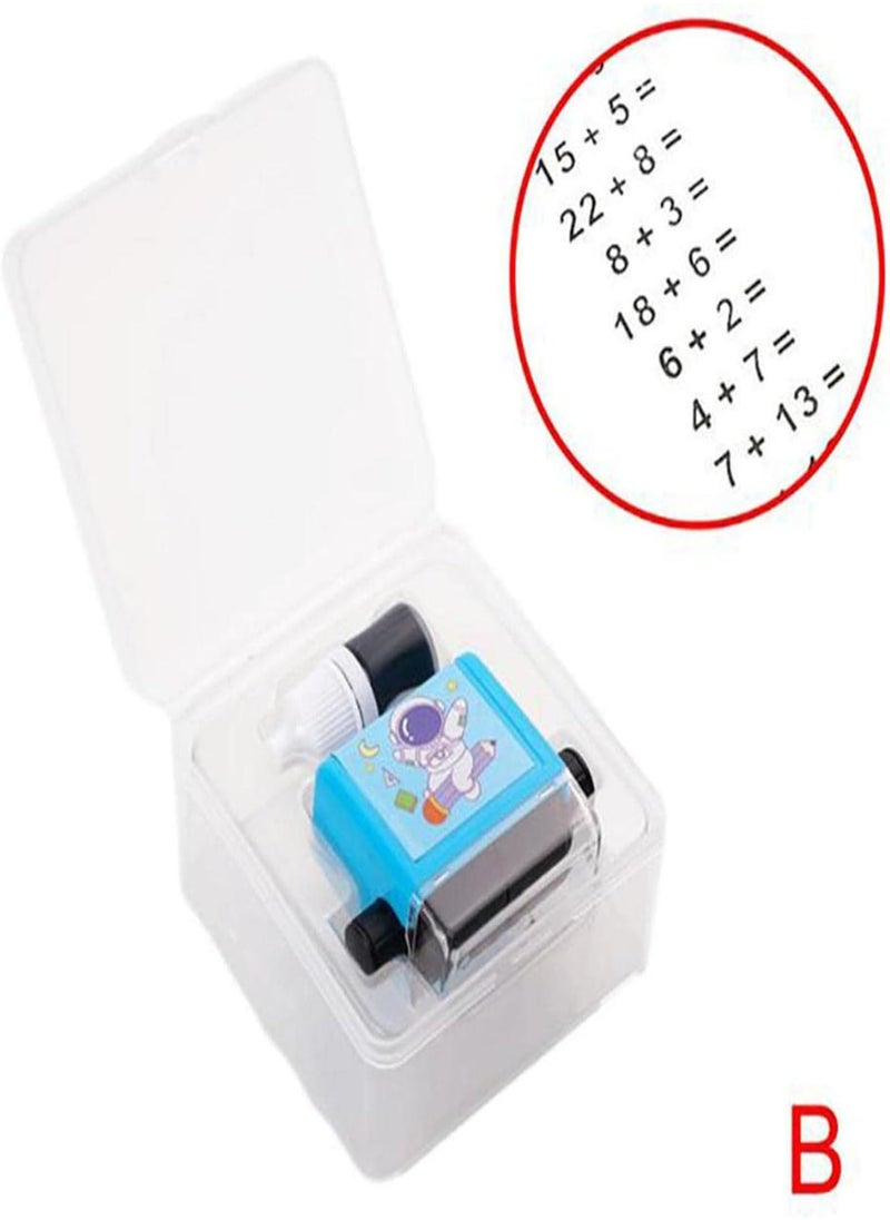 10 Pcs Teaching Roller Stamp - Roller Digital Teaching Stamp - Creative Addition Subtraction Roller Stamp, Within 100 Teaching Math Practice Questions Birthday Gifts