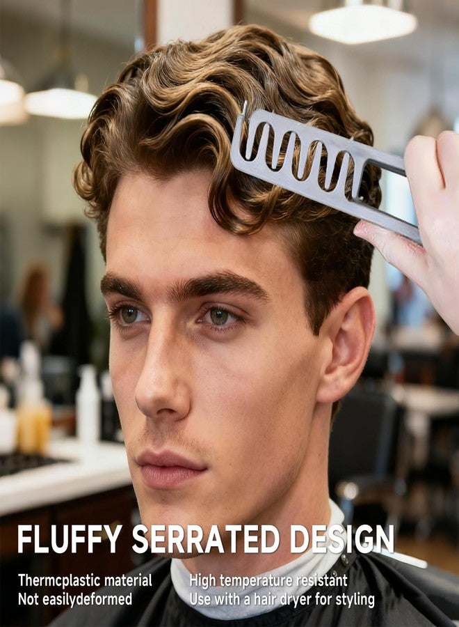 Street27 Texture Comb for Men & Women - Wide & Fine Tooth Volumizing Hair Comb | Travel Folding Dual Purpose Styling Comb for Fluffy Volume & Root Lift (BLACK) - Image 4