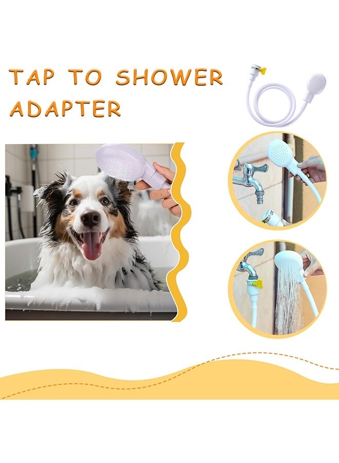 Bath Sink Single Tap Shower Attachment Head Hose Spray for Washing Pet Dog/Cat, Hair Washing(White) - Image 4
