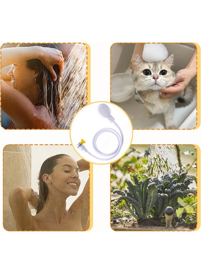 Bath Sink Single Tap Shower Attachment Head Hose Spray for Washing Pet Dog/Cat, Hair Washing(White) - Image 5