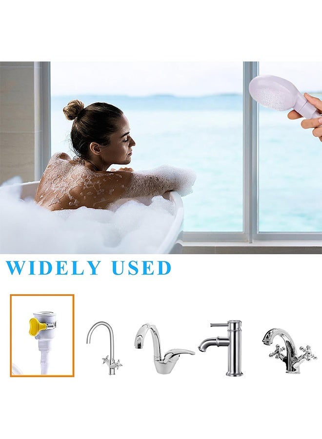 Bath Sink Single Tap Shower Attachment Head Hose Spray for Washing Pet Dog/Cat, Hair Washing(White) - Image 3