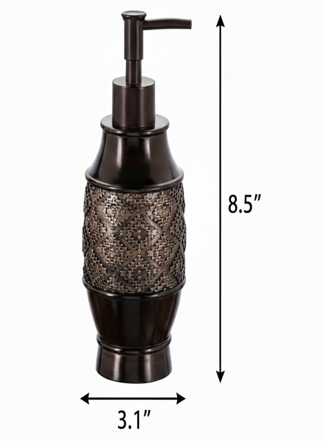 Creative Scents Dublin Brown Hand Soap Dispenser for Bathroom - Decorative 8 Oz. Resin Lotion Dispenser with Durable Matching Pump for Countertop - Modern Liquid Soap Dispenser - Image 3