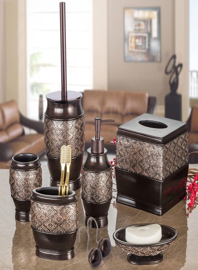 Creative Scents Dublin Brown Hand Soap Dispenser for Bathroom - Decorative 8 Oz. Resin Lotion Dispenser with Durable Matching Pump for Countertop - Modern Liquid Soap Dispenser - Image 5