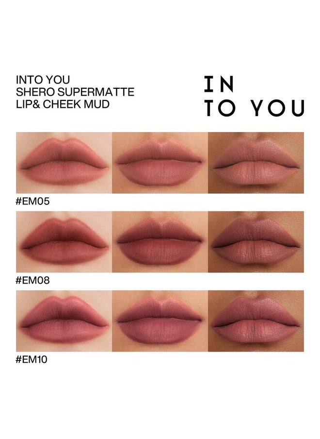 INTO YOU - Lipstick For Women, Velvet Matte Finish Lip Stain, Lipstick Long Lasting, Lip Tint, High Impact Lipcolor With Lightweight Lip Mud Texture, Dual-Use For Lips And Cheek, Nude Lipstick (Em10) - Image 1
