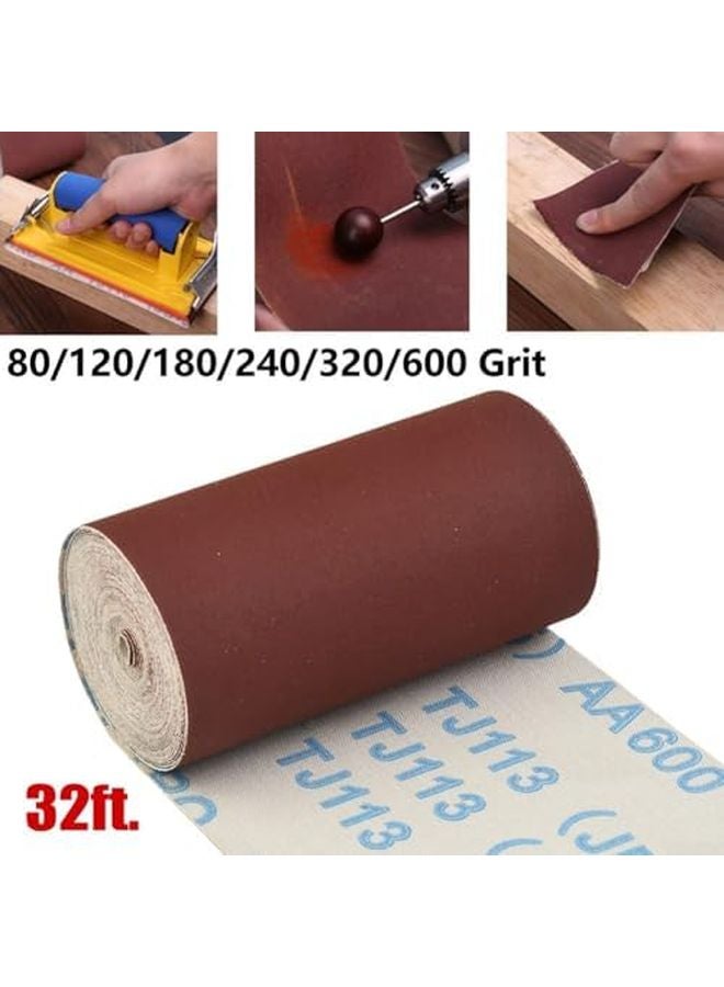 Emery Cloth Sandpaper Roll 32ft 80 600 Grit Flexible Abrasive Size 320 For Woodcarving Polishing - Image 4