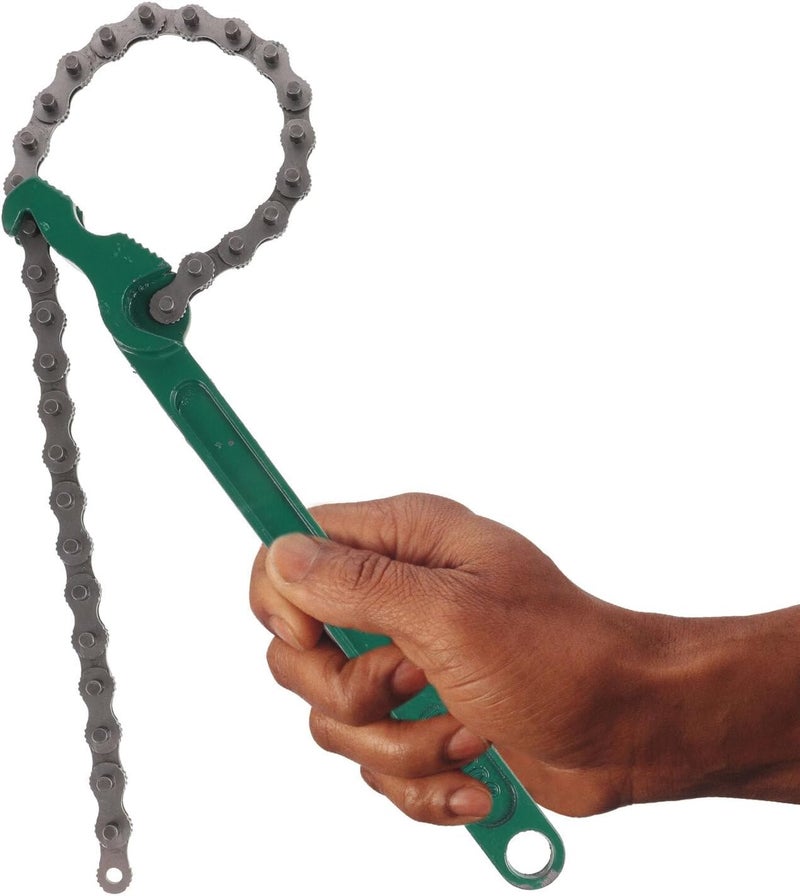 ABOOFAN Heavy Duty Chain Wrench 12-inch 2pcs Set Ratcheting Oil Filter Strap Wrench for Automotive Engine Repair and Water Filter Housing Removal - Image 4