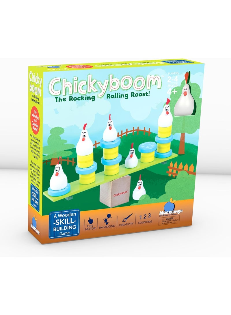 Blue Orange Games Chickyboom Award Winning Wooden Skill Building Balancing Game for Kids (350) - Image 1