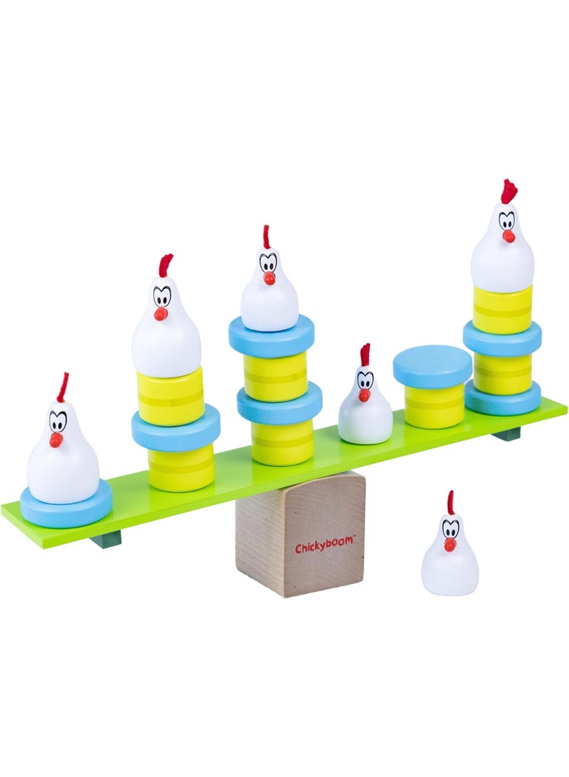 Blue Orange Games Chickyboom Award Winning Wooden Skill Building Balancing Game for Kids (350) - Image 2