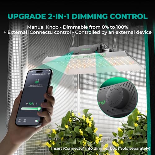 MARS HYDRO TS1000 150W LED Grow Light for Indoor Plants, with Patented Reflector, 5 Levels Dimmable Lights Daisy Chain Full Spectrum Growing Lamps for Seedlings Veg Bloom in 2x2/3x3 Grow Tent - Image 2