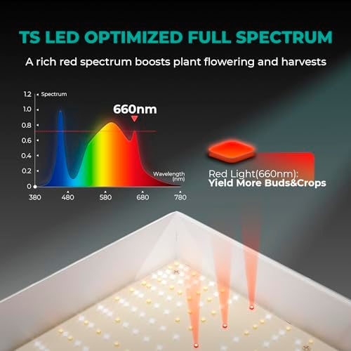 MARS HYDRO TS1000 150W LED Grow Light for Indoor Plants, with Patented Reflector, 5 Levels Dimmable Lights Daisy Chain Full Spectrum Growing Lamps for Seedlings Veg Bloom in 2x2/3x3 Grow Tent - Image 4
