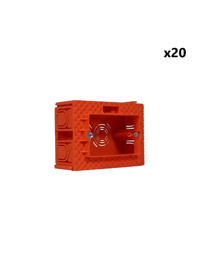 Orange plastic junction box three gang quantity 20 - Image 1