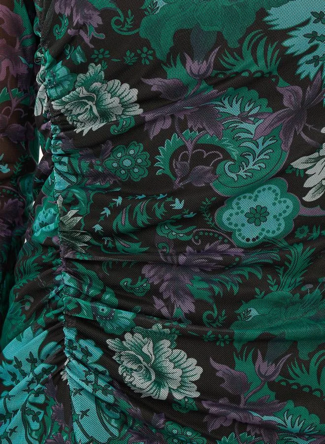 Styli Floral Sheer Dress