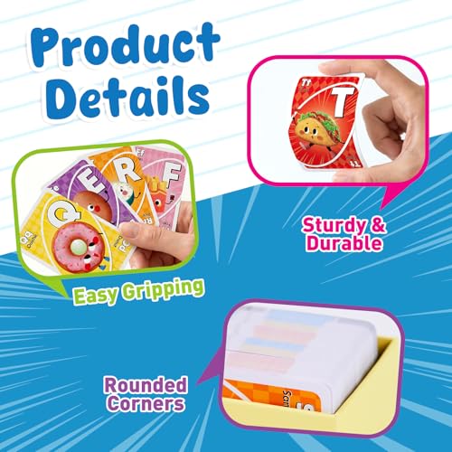 Kasfalci ABC FLIP Alphabet Card Game for Kids Ages 48 Interactive Letter Color Symbol Matching Flash Cards Family Card Game Classroom Homeschool Preschool Learning Activity 148 DoubleSided Cards - Image 5