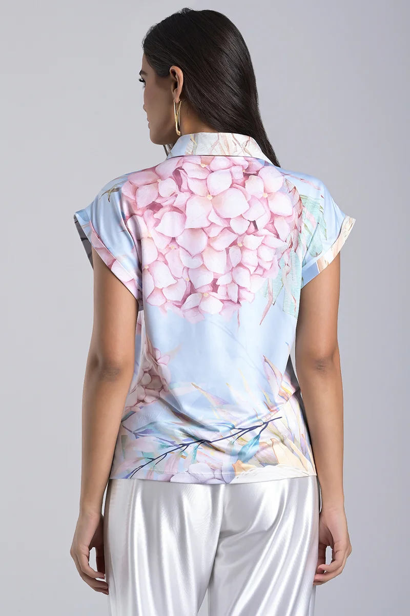 Carmen Steffens Printed Knit Blouse