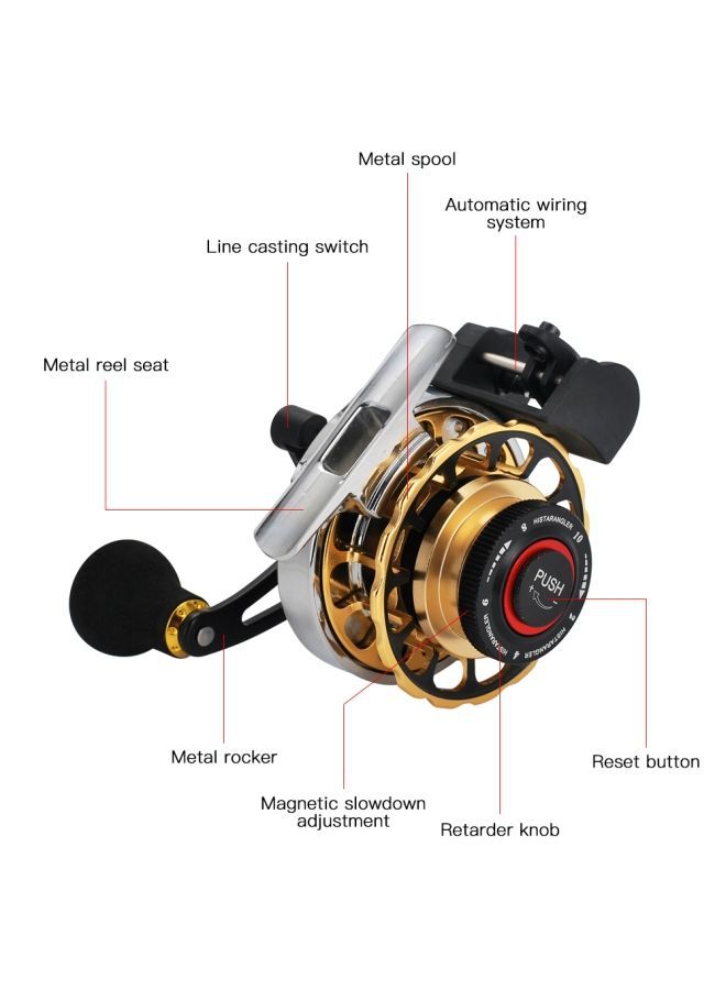 NIBEMINENT Left-Handed Automatic Cable Raft Baitcasting Reel - Image 3