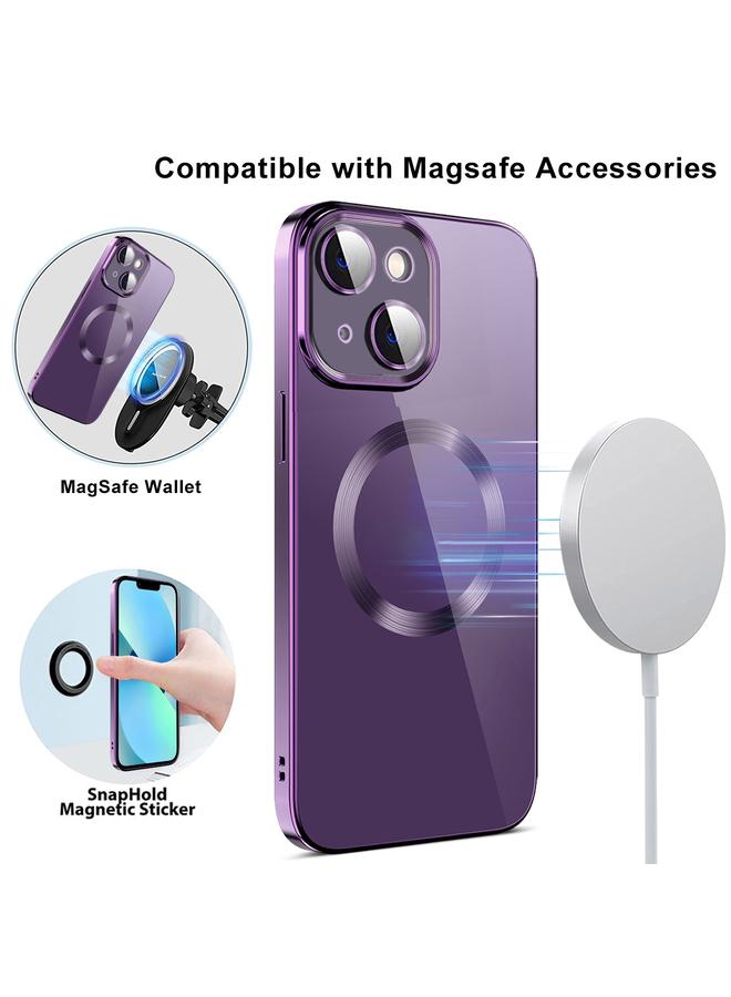 Zaboon Case For iPhone 13 Pro Max Electroplating MagSafe TPU Phone Case with Lens Film - Image 3