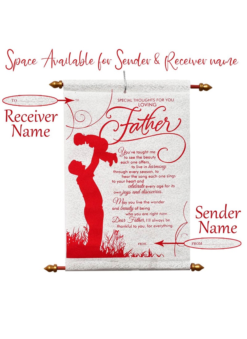 Saugat Traders Saugat Traders Adult Wedding Anniversary Gift For Parents Combo Gift For Mother & Father Scroll Card-Mom Dad, Multicolor  - Image 3
