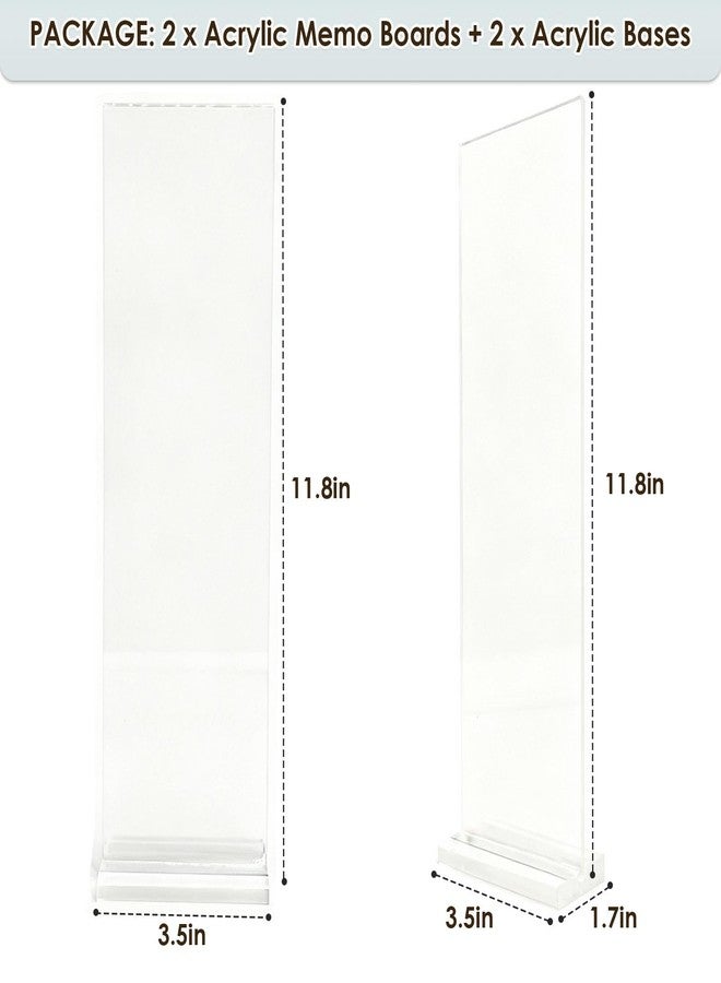 DBYANAN 2PCS Removable Monitor Memo Board Sticky Note Holder for Computer Screen Clear Message Board for Office Desk Accessories Acrylic Monitor Side Panel for Home - Image 5
