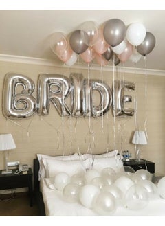 Meri Parti Meri Party Bride Letter Balloon Set Silver 75 cm Bachelorette Party 
