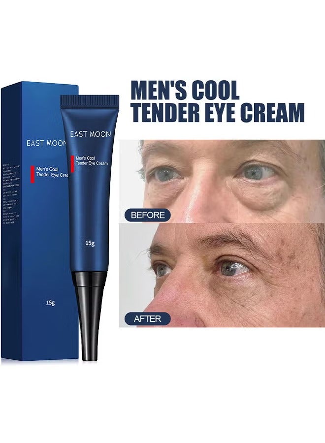 East Moon Men's Cool Tender Eye Cream 15G, Retinol Eye Cream For Repairing Eye Bags And Dark Circles, Tightening Fine Lines, Moisturizing Eye Cream, Under Eye Cream Wrinkles, Fine Lines, Bags Under Eyes - Image 2
