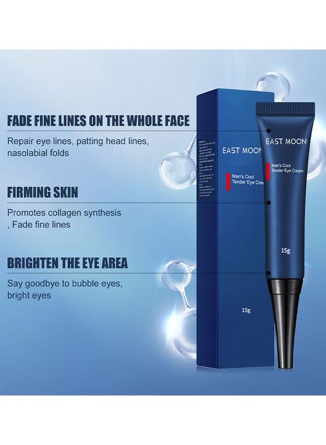 East Moon Men's Cool Tender Eye Cream 15G, Retinol Eye Cream For Repairing Eye Bags And Dark Circles, Tightening Fine Lines, Moisturizing Eye Cream, Under Eye Cream Wrinkles, Fine Lines, Bags Under Eyes - Image 4