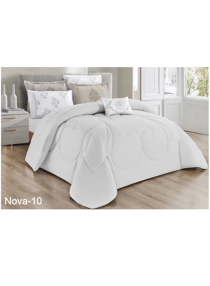 مون مفرش سرير نفرين بتصميم النقش ليضيف لغرفتك الجمال والاناقة من الماكروفايبر مقاس 230*250 سم