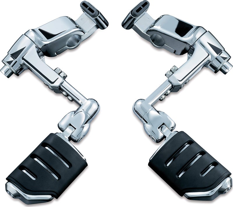 Kuryakyn 4081 Motorcycle Foot Control: Ergo III Cruise Mounts with Trident Dually ISO Pegs for 2001-17 Honda Gold Wing GL1800, F6B, and Valkyrie Motorcycles, Chrome - Image 2