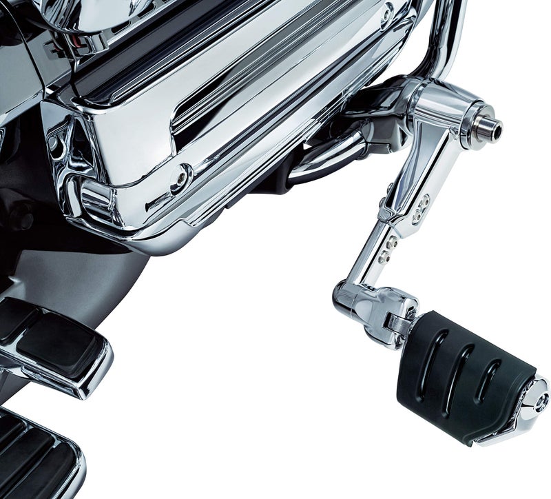 Kuryakyn 4081 Motorcycle Foot Control: Ergo III Cruise Mounts with Trident Dually ISO Pegs for 2001-17 Honda Gold Wing GL1800, F6B, and Valkyrie Motorcycles, Chrome - Image 1