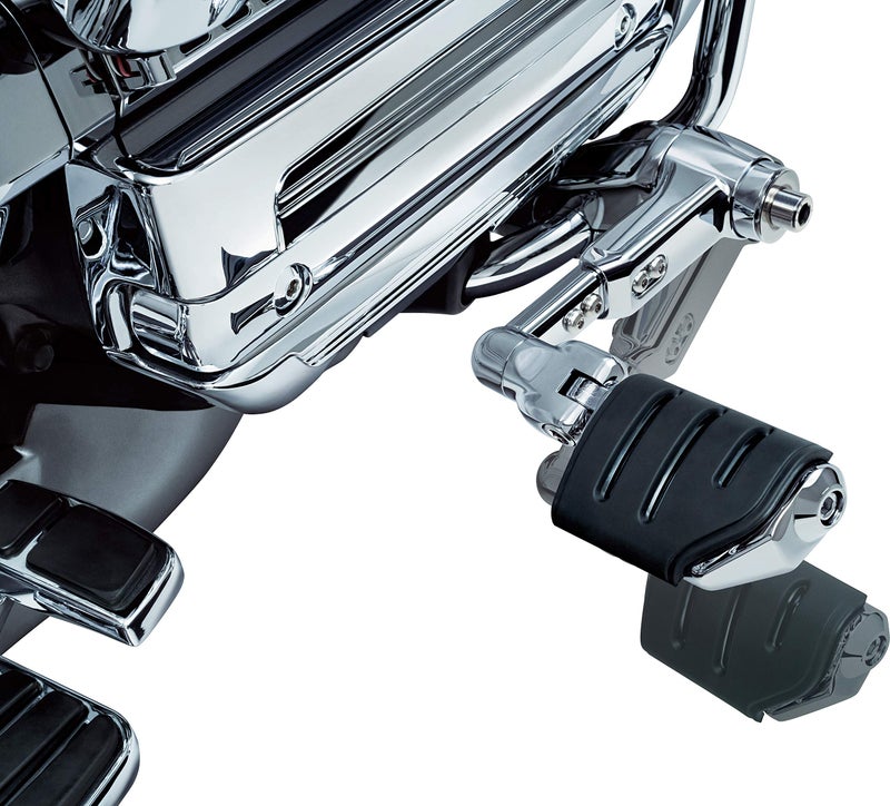 Kuryakyn 4081 Motorcycle Foot Control: Ergo III Cruise Mounts with Trident Dually ISO Pegs for 2001-17 Honda Gold Wing GL1800, F6B, and Valkyrie Motorcycles, Chrome - Image 4