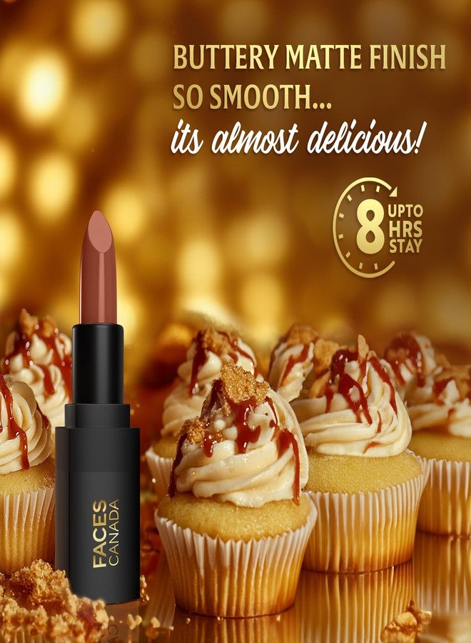 فاسيسكانادا أحمر شفاه فيسز كندا كومفي مات واو بوليت - كراميل سويرل، 4.2 غرام | لمسة نهائية مطفية ناعمة | لون غني | يدوم طويلاً | ترطيب فائق | سهل التطبيق | مسحة واحدة | لا يسبب جفاف الشفاه | لا يتشقق - Image 3