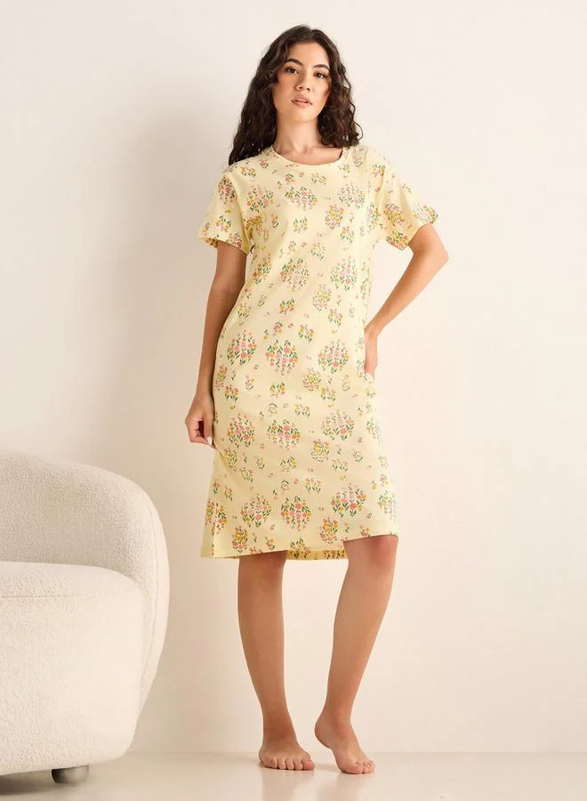 Splash FAV Floral Print Night Dress