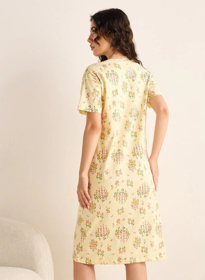 Splash FAV Floral Print Night Dress