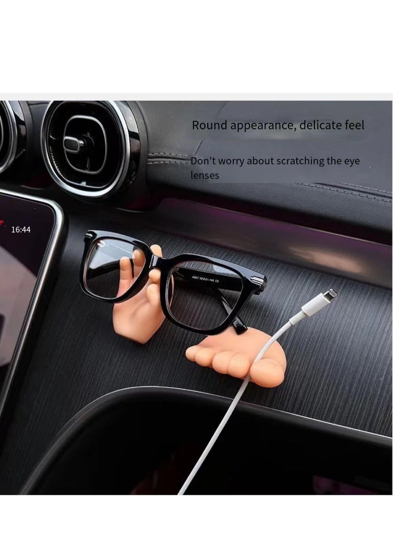 Generic Multifunctional Car Glasses Holder Glasses Frame Charging Cable Car Storage Car Sunglasses Holder  - Image 5