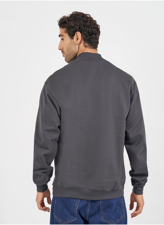 Half-Zip Relaxed Fit Fleece Sweatshirt with Front Seam Detail - pzsku/ZF21546F7EED8734F2278Z/45/_/1728647313/80d7cc2d-76c0-43bf-8ee9-4f8f3d9ad363