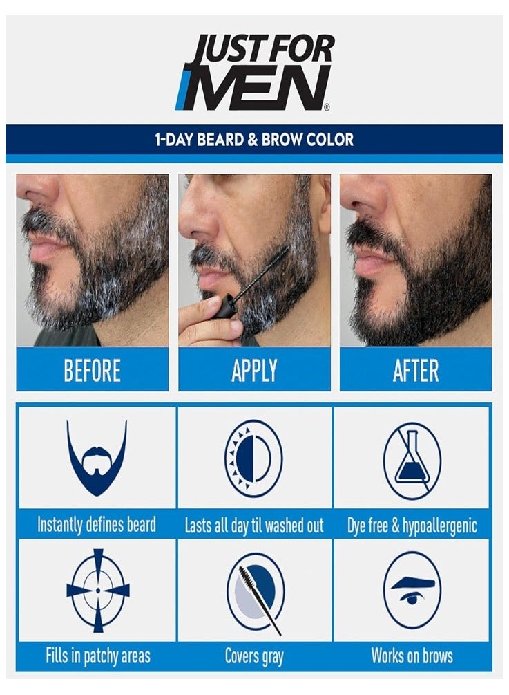 جست فور من لون مؤقت للحية والشارب والحواجب، يكفي حتى 30 استخدامًا، بني متوسط - Image 5