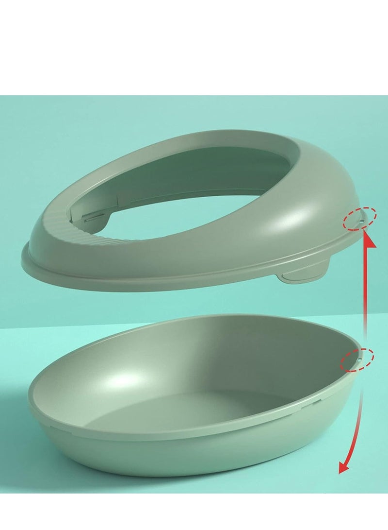 صندوق فضلات القطط من كيتي، مستلزمات الحيوانات الأليفة، صندوق فضلات القطط، مقاوم للرذاذ، صندوق فضلات القطط، صندوق فضلات القطط شبه مغلق - Image 3