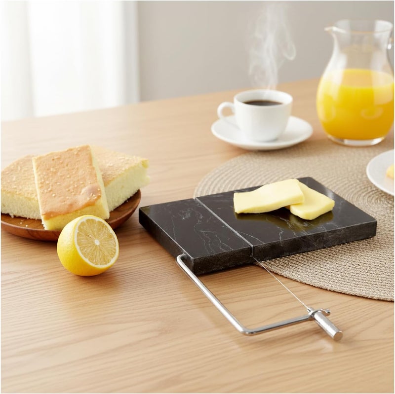 Marble Cheese Slicer with Stainless Steel Wire for Cutting, Modern Kitchen Gourmet Tool - Image 1