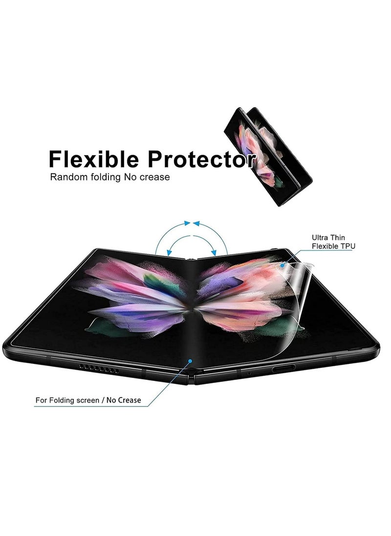 MIGOFAST - 3 in 1 Front + back GLASS Film Designed for Galaxy Z Fold 4 5G soft hydrogel film Explosion proof Suitable for screen protector of Samsung Galaxy Z Fold 4 2021 Transparent - Image 1