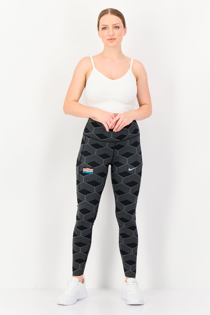 Nike Women Tight Fit Running Leggings, Multicolor - Image 3