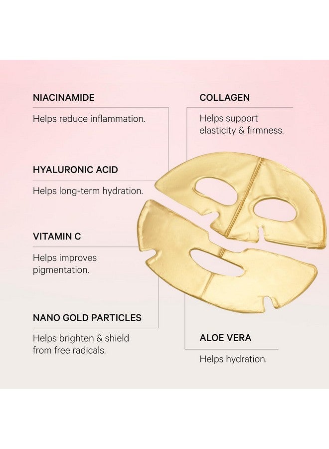 Mz Skin By Maryam Zamani Md MZ SKIN Hydra-Lift Gold Face Mask, Niacinamide-Enhanced Hydrogel Treatment for Brightening Radiance, Restoring & Firmness, With Gold Nano Particles, Hyaluronic Acid, Vitamin C & Collagen, Pack of 1 - Image 4