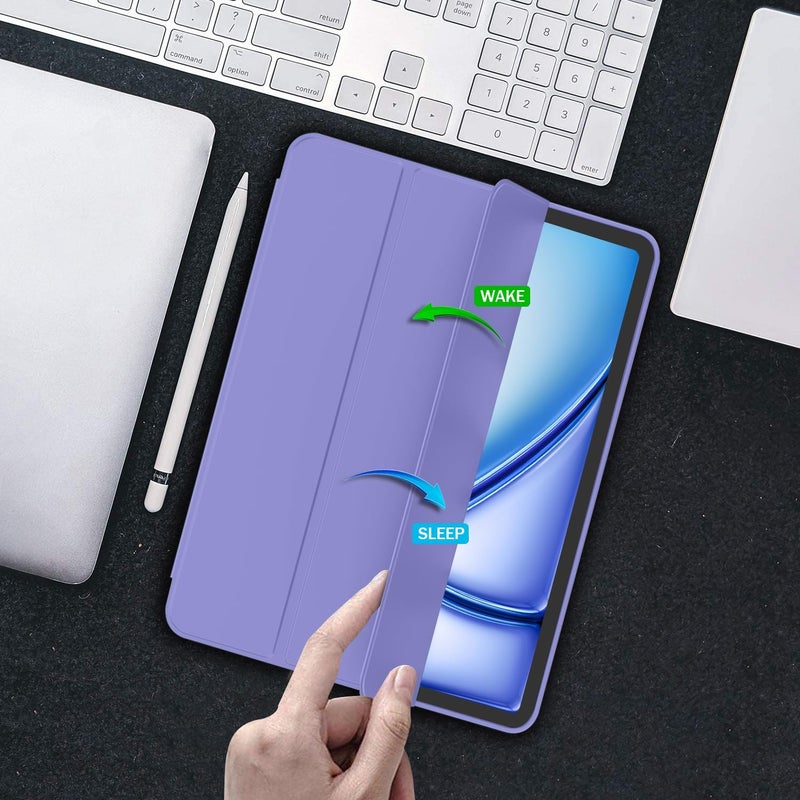 iMieet iPad Air 11 Inch Case M3(2025) / M2 (2024), iPad Air 5th/4th Generation Case 2022/2020 10.9 Inch with Pencil Holder,Trifold Stand Smart Case with Soft TPU Back(Slate Blue) - Image 5