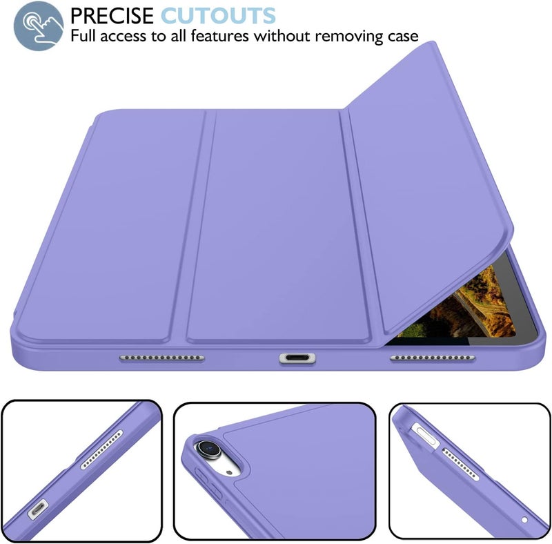 iMieet iPad Air 11 Inch Case M3(2025) / M2 (2024), iPad Air 5th/4th Generation Case 2022/2020 10.9 Inch with Pencil Holder,Trifold Stand Smart Case with Soft TPU Back(Slate Blue) - Image 4