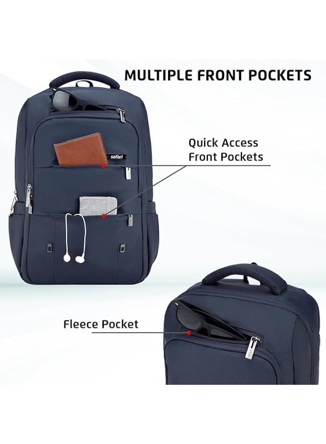 Safari Compact Formal Office Laptop Bag, Luggage Trolley Sleeve, Front Pocket, Backpack for Men and Women, College Bag for Boys and Girls - Image 3