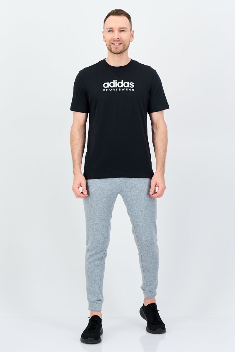 Adidas تي شيرت رياضي للرجال بأكمام قصيرة مناسب في الهواء الطلق، أسود - Image 4