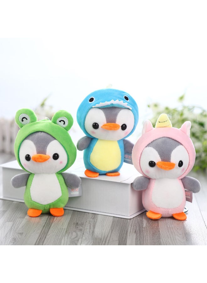 Spot Cute Plush Dress Penguin Baby Doll Activity Gift Plush Doll Bag Key Pendant-Color:Blue-Height:13cm  - Image 5