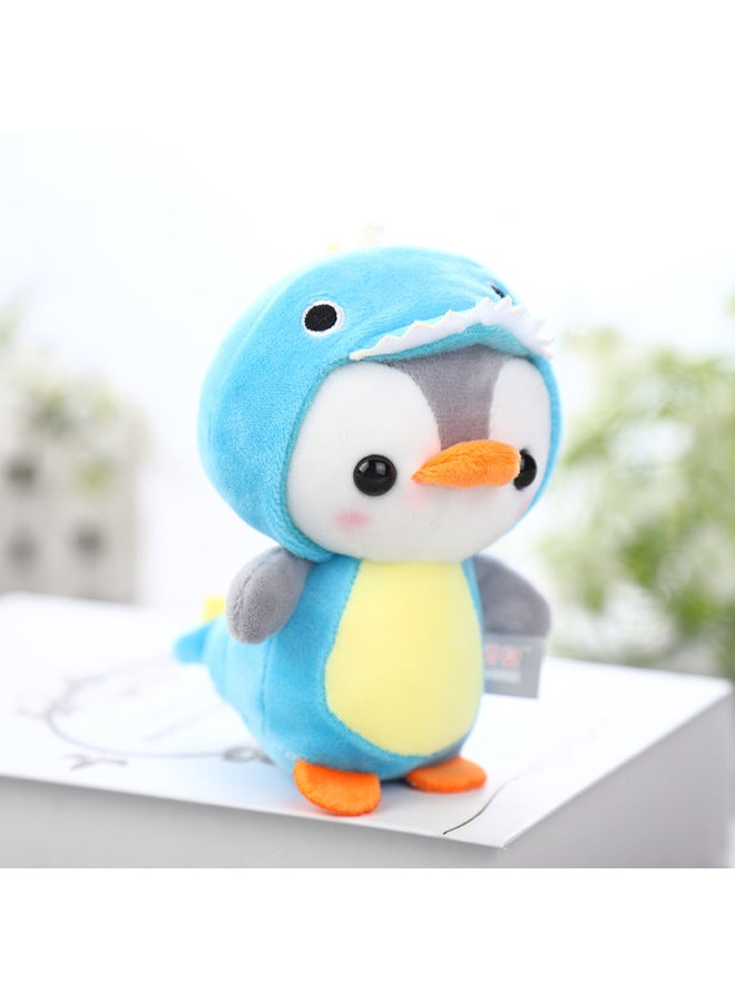 Spot Cute Plush Dress Penguin Baby Doll Activity Gift Plush Doll Bag Key Pendant-Color:Blue-Height:13cm  - Image 1