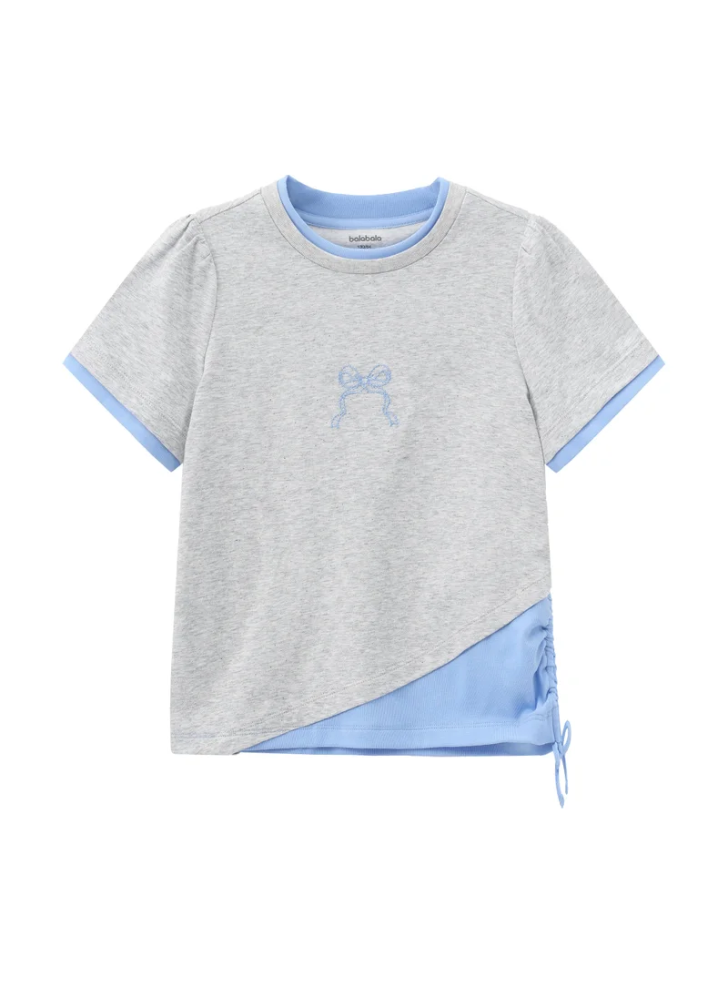 Balabala Kids Girls Round neck short-sleeved T-shirt