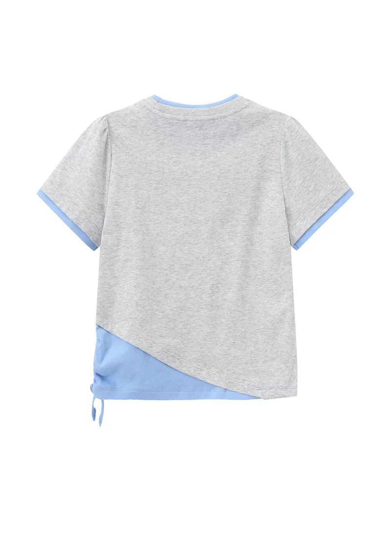 Balabala Kids Girls Round neck short-sleeved T-shirt