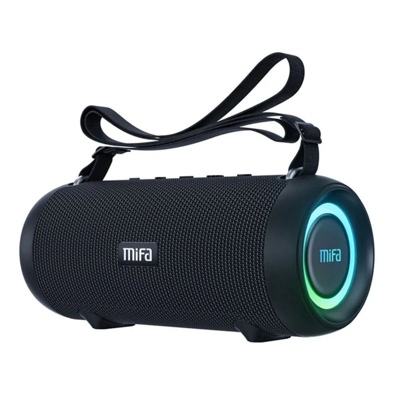 Mifa A90 Smart Bluetooth Speaker, Dynamic LED Light, 60W Output Power, Bluetooth 5.0, Waterproof, Black
