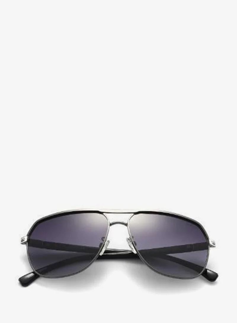 POLARIZED Sunglasses GUN Frame GRAD SMOKE Mirror Lens 60mm  - LC1016C01